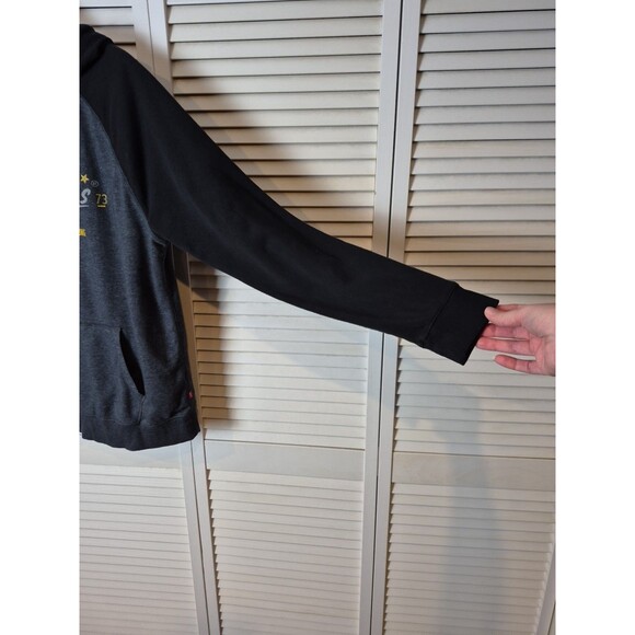 Levi's XL Hoodie Mens Black Gray Pullover Sweatshirt Lightweight Long Sleeve - Picture 4 of 12